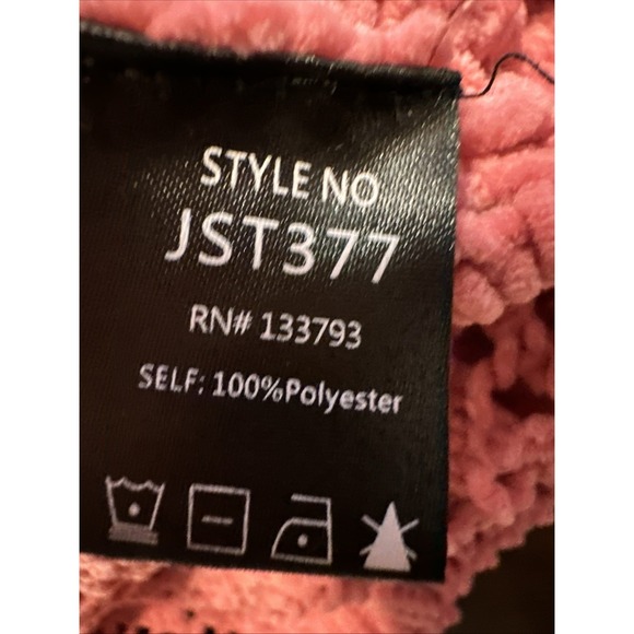 POL Sweater Women's Large 3/4 Wide Sleeves Cropped Oversized Boho Artsy Pink - Picture 4 of 12